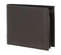 Oxmox Cuero Monedero Leather RFID Protect Querscheinbörse Jumping Jack 2.0 Embossed Brown marrón Oscuro