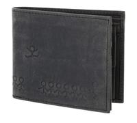 Oxmox Cuero Monedero Leather RFID Protect Querscheinbörse Jumping Jack 2.0 Embossed Vintage Black Negro