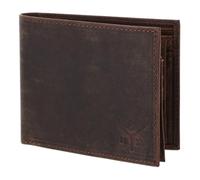 Oxmox Cuero Monedero Leather RFID Protect Querscheinbörse Ox 2.0 Embossed Vintage Dark Brown marrón Oscuro