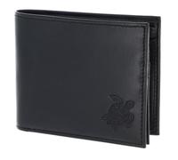 Oxmox Cuero Monedero Leather RFID Protect Querscheinbörse Turtle 2.0 Embossed Black Negro