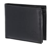 Oxmox Cuero Monedero Leather RFID Protect Querscheinbörse Windrose 2.0 Embossed Black Negro