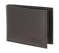 oxmox Leather Cartera Bloqueo RFID Piel natural 11 cm gris