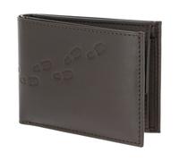 Oxmox Cuero Monedero Leather RFID Protect Pocketbörse Footsteps 2.0 Embossed Brown marrón Oscuro