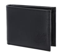 Oxmox Cuero Monedero Leather RFID Protect Pocketbörse Turtle 2.0 Embossed Black Negro