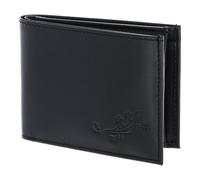 Oxmox Cuero Monedero Leather RFID Protect Pocketbörse Lizard 2.0 Embossed Black Negro