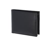 Oxmox Cuero Monedero Leather RFID Protect Querscheinbörse Freedom Fish Embossed Black Negro