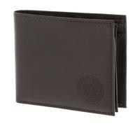 Oxmox Cuero Monedero Leather RFID Protect Querscheinbörse Circle Bloom Embossed Brown marrón Oscuro