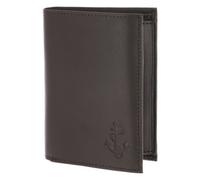 Oxmox Cuero Monedero Leather RFID Protect Kombibörse Freedom Anchor Embossed Brown marrón Oscuro