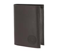 Oxmox Cuero Monedero Leather RFID Protect Kombibörse Circle Bloom Embossed Brown marrón Oscuro