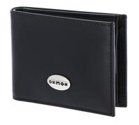 oxmox monedero Leather Pocketbörse Pure Metal Round Black
