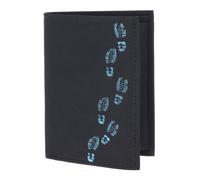 oxmox monedero New Cryptan Kombibörse Footsteps Print Cyan Black