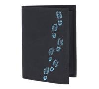 Oxmox Monedero New Cryptan Kombibörse Footsteps Print Cyan Black Negro