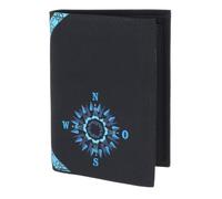 Oxmox Monedero New Cryptan Kombibörse Windrose Print Cyan Black Negro