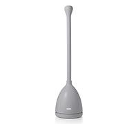 OXO 13289500 New Toilet Plunger with Holder, Gray Good Grips - Ventosa de Inodoro con Soporte, Gris, 6,3 x 24 cm
