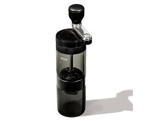 OXO Brew Molinillo de café manual - rebabas cónicas de acero inoxidable, 40 configuraciones de molienda, compacto y portátil, mango cómodo, tolva de fácil llenado