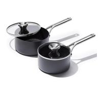 OXO Ceramic Professional Non stick Set de cazos, 16 cm/1,6 l & 18 cm/2,1 l | cerámica reforzada con diamante Sin-PFAS, bases aptas para inducción, aptos para horno hasta 200 °C