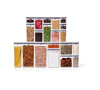 OXO Good Grips 20 Piece Pop Container Set Piezas, Plástico, Blanco, Transparente