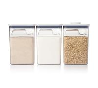 OXO Good Grips 6 Piece Large Canister Set with Scoops 6 Piezas Pop, Plástico, Blanco, Transparente