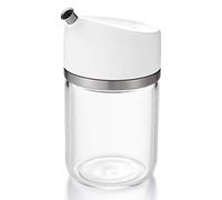 OXO Good Grips - Aceitera de cristal con dosificador con un tamaño de 150 ml con remates de acero inoxidable, transparente