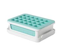OXO Good Grips Bandeja de hielo con tapa de silicona | Gracias a la silicona flexible de la cubitera con tapa, los cubitos de hielo quedan uniformes, trasladarla o guardarla