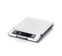 OXO Good Grips Báscula para comida de 5 kg de acero inoxidable con pantalla extraíble, color negro