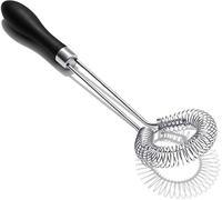 OXO Good Grips - Batidor con varillas para batir redondeadas de acero inoxidable, colores negro y plata