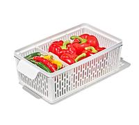 OXO Good Grips Conservador de Productos: Contenedor Mediano: Mantiene Frutas y Verduras Frescas por Más Tiempo + Divisor Ajustable