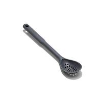 OXO Good Grips - Cuchara perforada de silicona, ideal para escurrir verduras, color gris oscuro