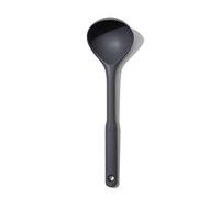 OXO Good Grips - Cucharón de cocina de silicona flexible, ideal para voltear y servir, resistente al calor, color gris oscuro