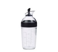 OXO Good Grips, Dispensador pequeño de aliño para ensaladas con dosificador, 200 ml, color negro