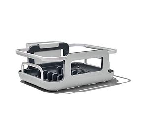 OXO Good Grips - Escurridor de Platos de Aluminio sobre el Fregadero, Color Gris