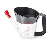 OXO Good Grips Jarra Quita Grasa para Salsas, 1 L de Capacidad | El tapón permite conservar todo el sabor, desgrasar las salsas para una alimentación más saludable