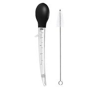 OXO Good Grips-Baster en ángulo con Cepillo de Limpieza, Silicona, Tritan, Transparente/Negro, 35ml