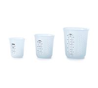 OXO Good Grips - Juego de 3 tazas medidoras de silicona, color azul