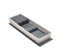 OXO Good Grips - Organizador compacto para cajones de cuchillos: almacena de forma segura 9 cuchillos + diseño de ahorro de espacio + patas antideslizantes + bandeja extraíble para una fácil limpieza