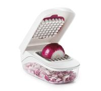 OXO Good Grips - Picadora manual de verdura, fácil de guardar, color blanco