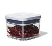 Oxo Good Grips Container-Small Square Mini 378 mL Contenedor Pop 5,7 l para Alimentos para Mascotas y Mucho más, Inoxidable, Transparente