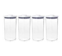 OXO Good Grips POP - Contenedor hermético para alimentos, 1,7 cuartos cuadrados (paquete de 4)