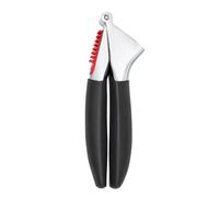 OXO Good Grips – Prensa de ajos con limpiador, cámara de gran capacidad, zinc, apta lavavajillas, negro
