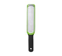 OXO Good Grips Rallador de cocina de acero inoxidable ideal para cítricos | Superficie afilada de acero inoxidable, mango antideslizante, protector de hoja para guardar