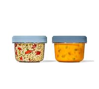 OXO Good Grips Contenedor Twist & Stack: 550 ml: Paquete de 2: Hermético, Resistente a Manchas, Apilable + Tapas Universales + Diseño de Ahorro de Espacio + Fácil de Limpiar (Contenedores Herméticos)
