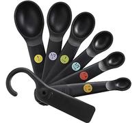 OXO Good Grips, Set de 7 cucharas medidoras, color negro