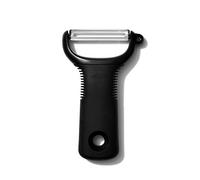 OXO Good Grips - Pelador de patatas y verduras de acero inoxidable, color negro