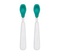 OXO - Juego de cucharas de alimentación para tot con silicona suave, Verde azulado, 1 EA