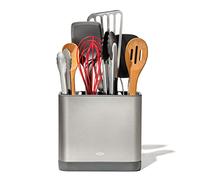 OXO Soporte ajustable de acero inoxidable, organizador de utensilios grande