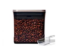 OXO Contenedor de Café POP de Acero con Cuchara - Almacenamiento Hermético de 1,6 L, Tapa de Acero Inoxidable, Cuerpo Tintado, Ahorro de Espacio, Incluye Cuchara de 30 ml