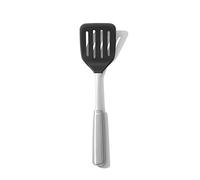 OXO Steel Espátula Flexible de Silicona: Espátula Antigolpes Resistente al Calor para Utensilios Anti-Adherentes + Cabeza Flexible para Alimentos Frágiles