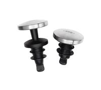 OXO Steel Set de tapones para vino a prueba de goteo | El sellado se contrae automáticamente al levantar la parte superior, El ajuste preciso del tapón no resbalará ni goteará