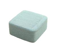 OXOAMP Escabel Taburete Cuadrado for pies, Taburete otomano for Entrada, Taburete for Cambiar Zapatos, cojín de futón Tejido, Taburete bajo for Dormitorio, Taburete Creativo Cómodo(BLU)