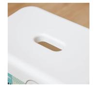 OXOAMP Escabel Taburete de plástico for Adultos, Lavabo, Inodoro, Taburete con Orificio de Drenaje, Taburete de Cama de 23cm de Alto for Cocina y Sala de Estar Cómodo